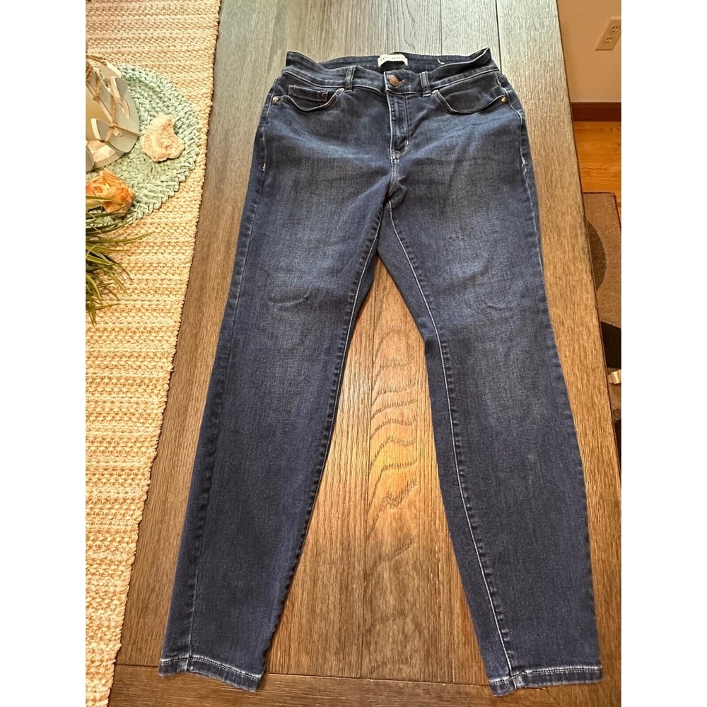 Lane Bryant Flex Magic Waistband Curvy Fit High Rise Skinny Dark Denim Jeans‎ 14